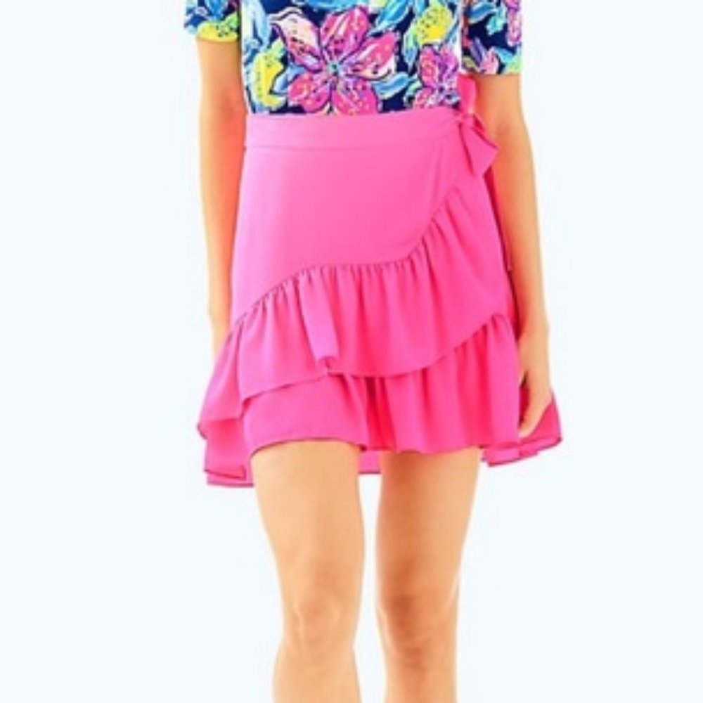 NWT Lilly Pulitzer Nessa Skirt, Pink Cosmo, Size 4